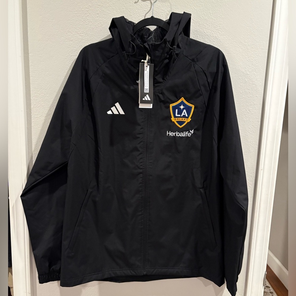 Adidas LA Galaxy Men's Tiro 23 All Weather Black Jacket Size M NWT HK7656 $110